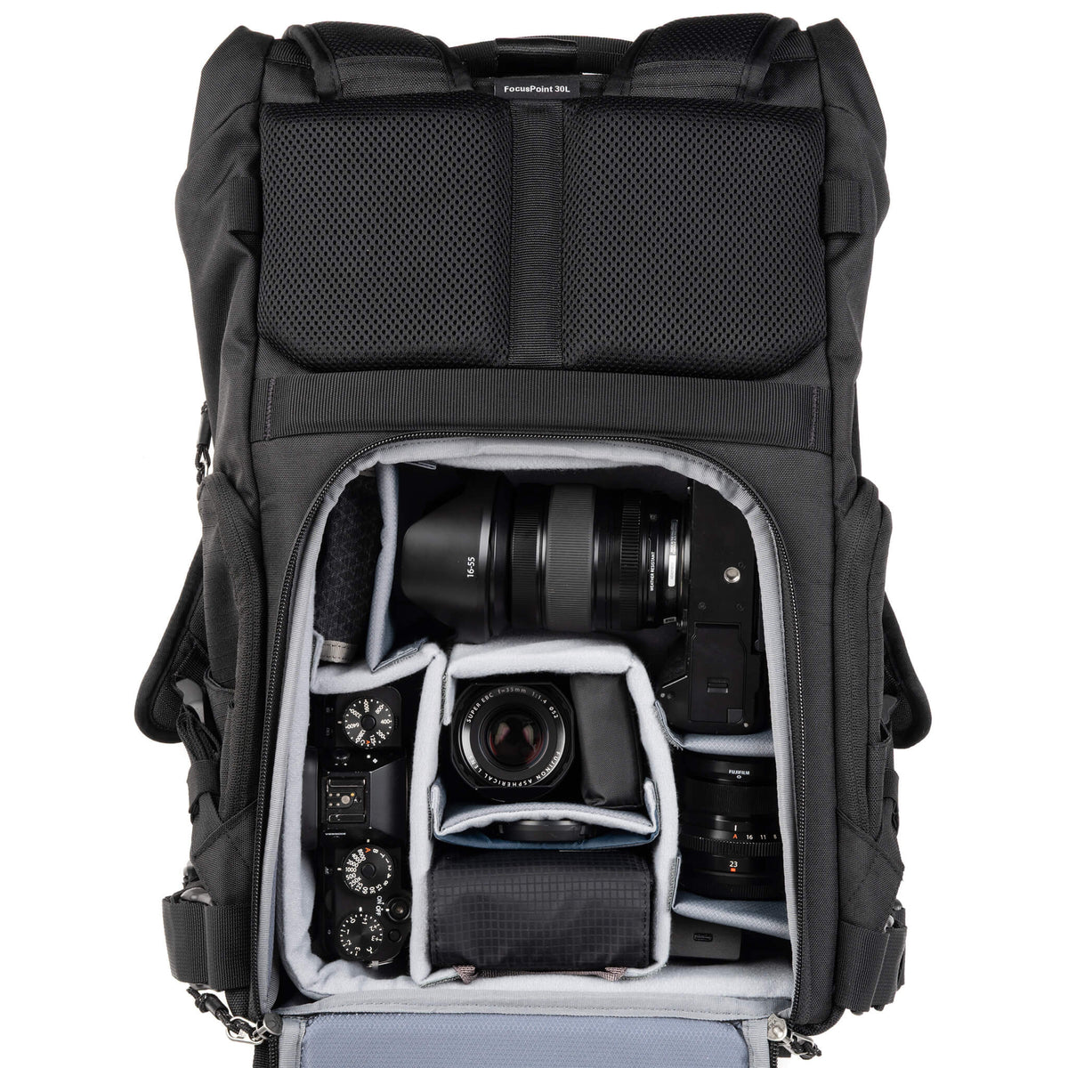 Think Tank FocusPoint Kamerarucksack – 31 l, Nylon/Polyester – für Notebooks bis 40,6 cm (16") – Schwarz