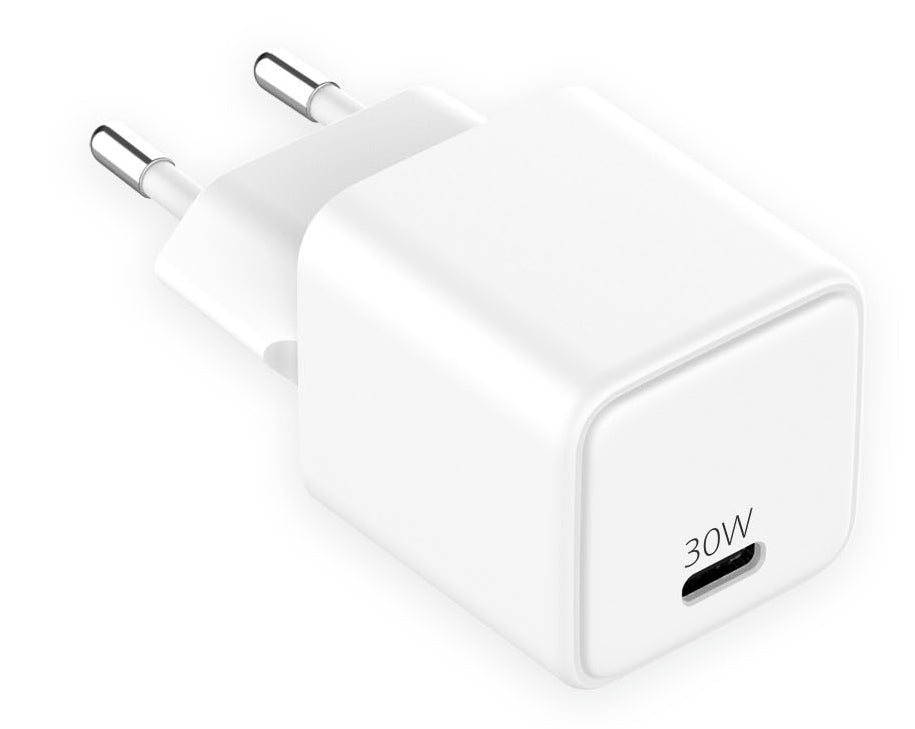 LMP Netzladegerät – 30 W, 1× USB-C, GaN, PD 3.0, PPS, weiss
