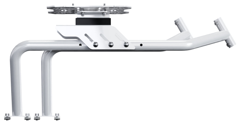 Oplite R8 Schalthebel-Handbremsenhalter – Montageset – für R8 FURY Cockpit & Chassis, Stahl, Weiss