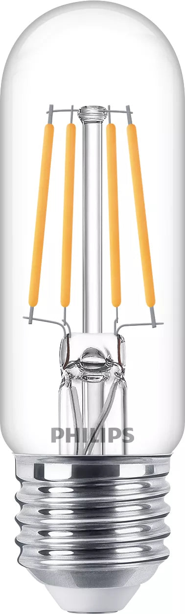 Philips by Signify Philips LED-Leuchtmittel E27 T30 – Warmweiss 2700 K, 470 lm, 4,5 W – 1 Stk. – Transparent, Glas