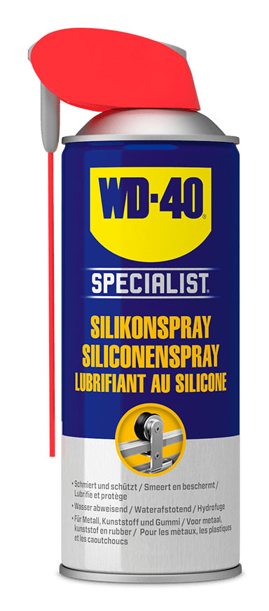 WD-40 SPECIALIST Silikonspray – 100 ml – für Metall, Kunststoff, Gummi