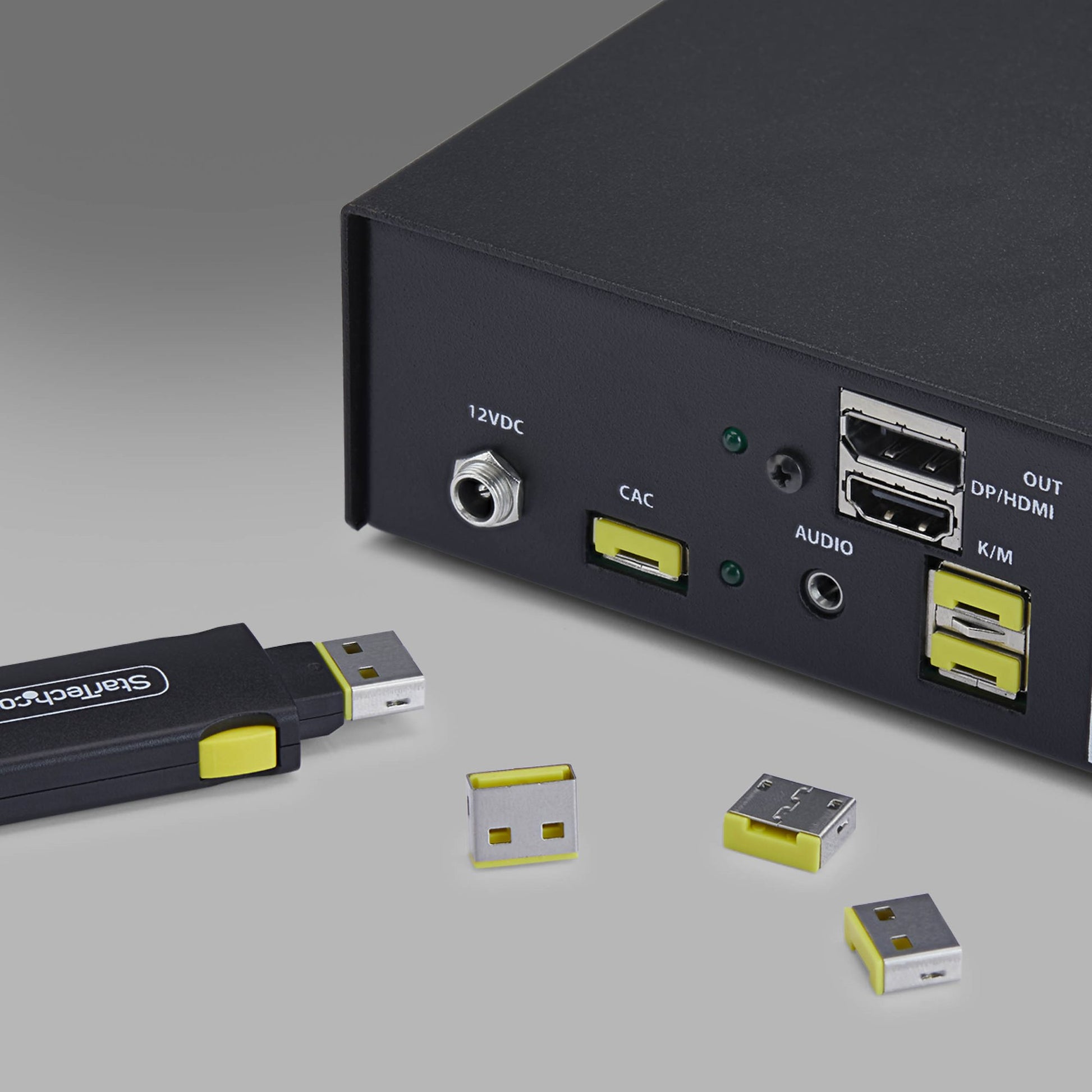 StarTech.com Schnittstellenblockierung + Schlüssel – USB-A – Schwarz – für USB Typ-A – 4er-Set