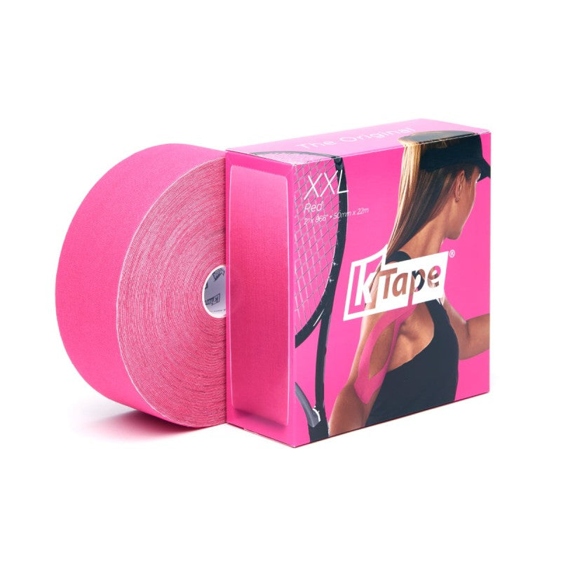 K-Tape Pflasterrolle XXL – 50 mm × 22 m, zuschneidbar, pink