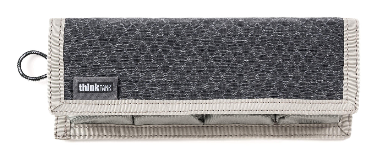 Think Tank 740251 Akkufach – für 4 Kameraakkus, 190 × 80 × 20 mm, Polyurethan/Nylon – Grau