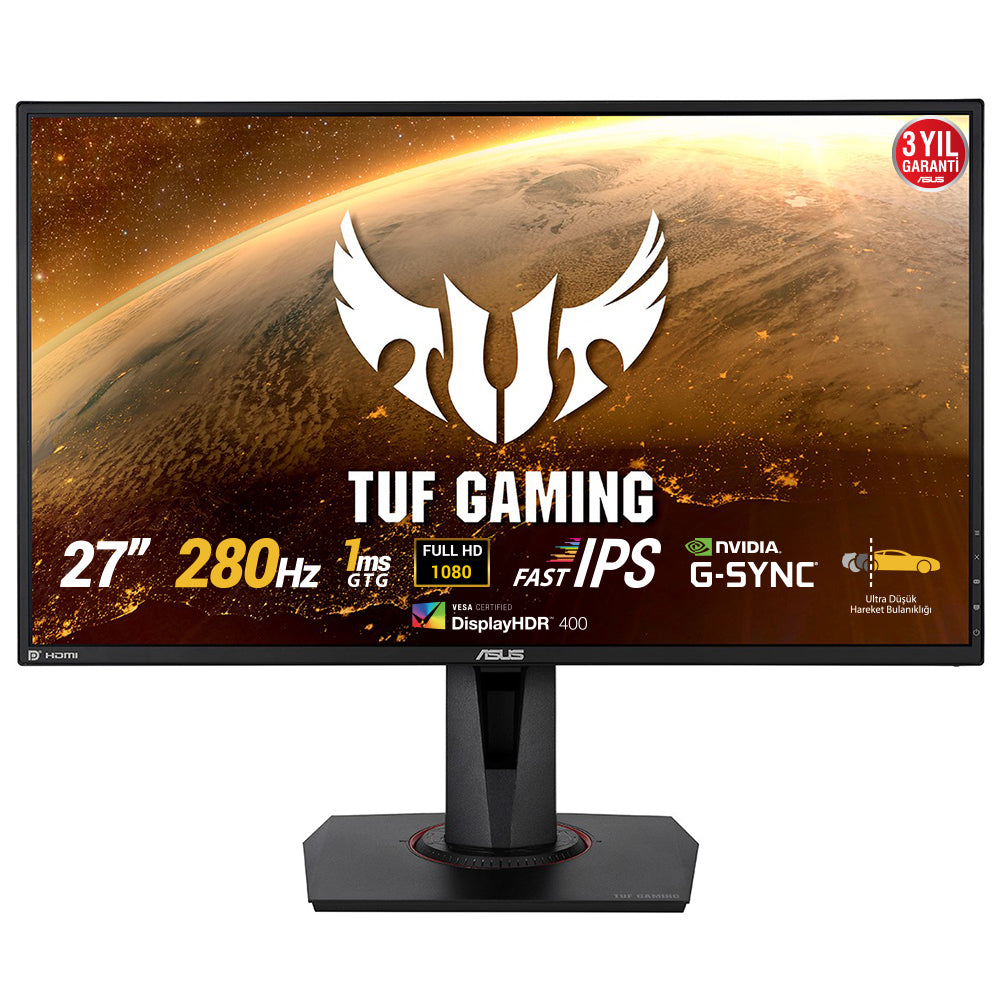 ASUS TUF Gaming VG279QM – 27", 1920 × 1080 (Full HD), IPS, 280 Hz, DisplayHDR 400