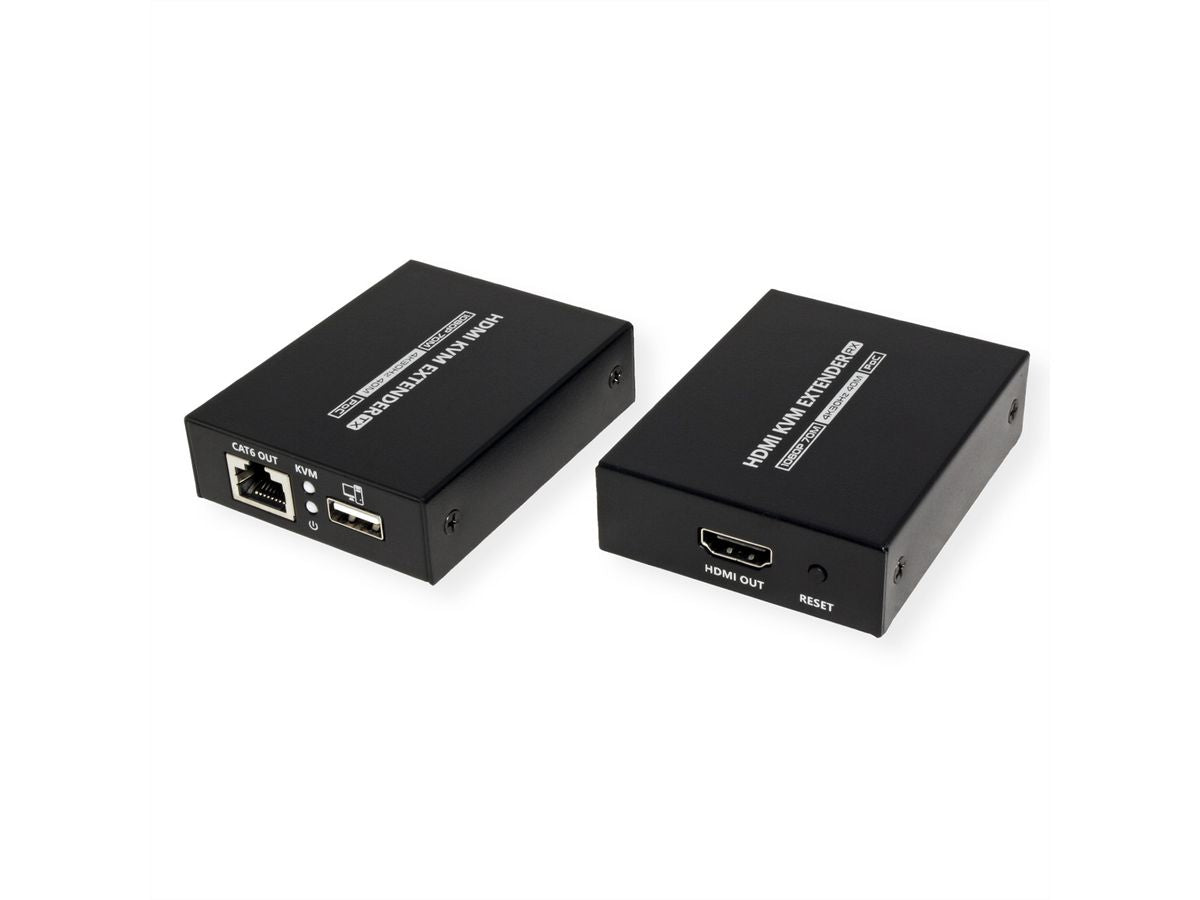 VALUE 14.99.3043 – KVM-Extender-Set HDMI – 4K/60 Hz, bis 70 m über Cat 6/6a/7, USB, RS-232