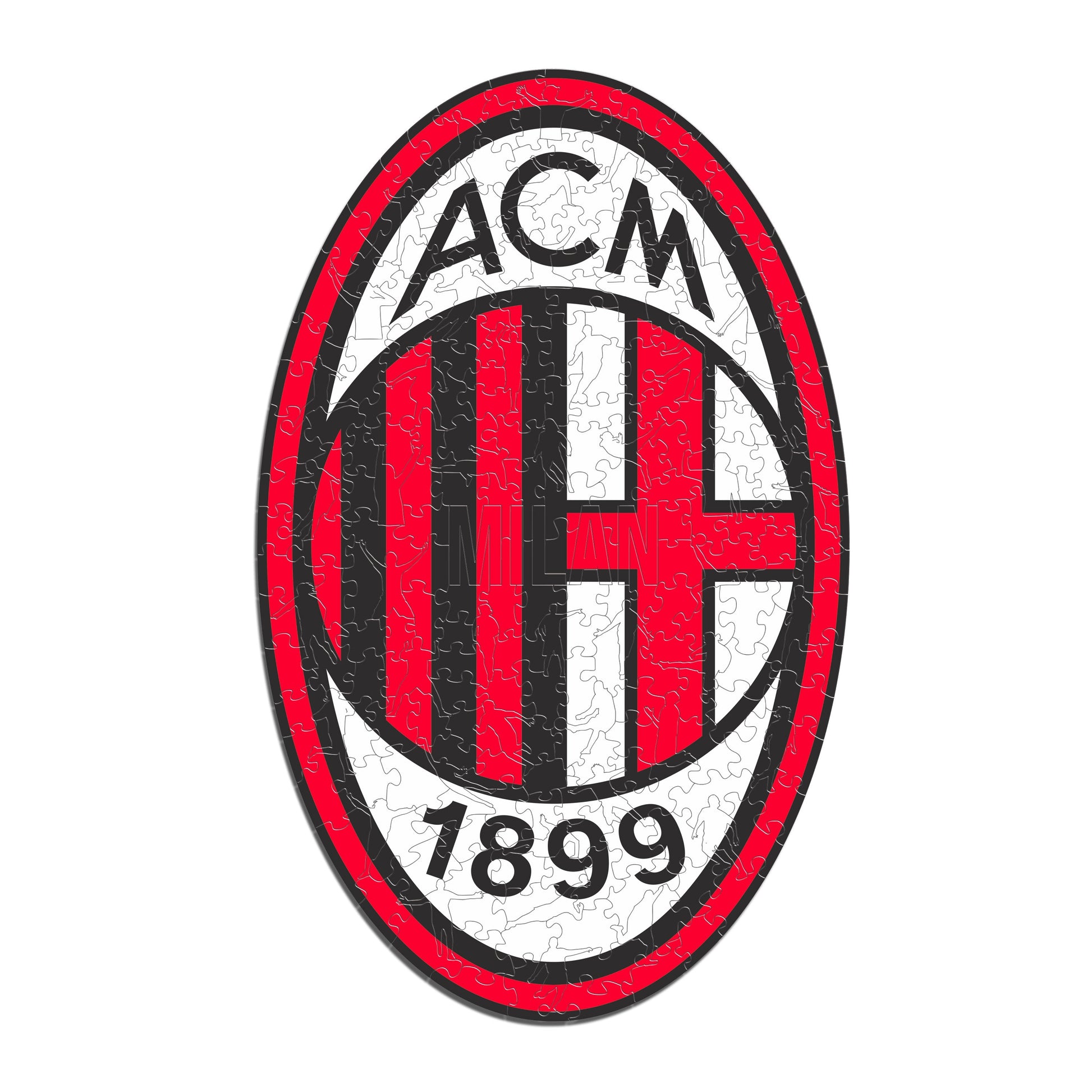 Iconic Puzzles Puzzle AC Milan – 270 Teile – 37,5 × 37,5 cm – ab 10 J. – Holz
