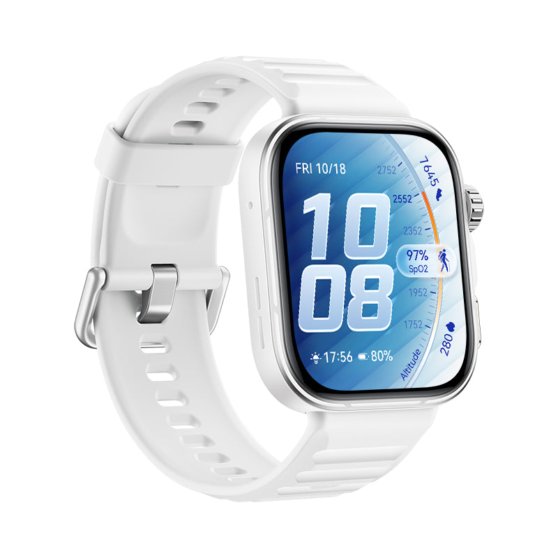 Huawei Watch Fit 5 Pro 45 mm GPS – Aluminium Weiss, Sportband Weiss, 50 m, für iPhone