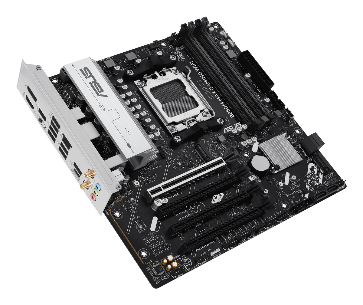 ASUS B850M MAX GAMING WIFI – Mainboard – Sockel AM5, AMD B850, mATX, DDR5