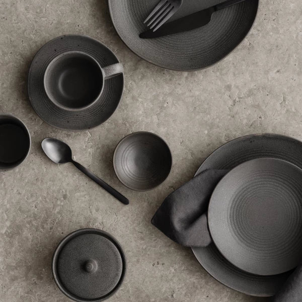 blomus STELLA Besteck-Set – 16-teilig, 20 cm, Edelstahl, Schwarz, matt, spülmaschinenfest