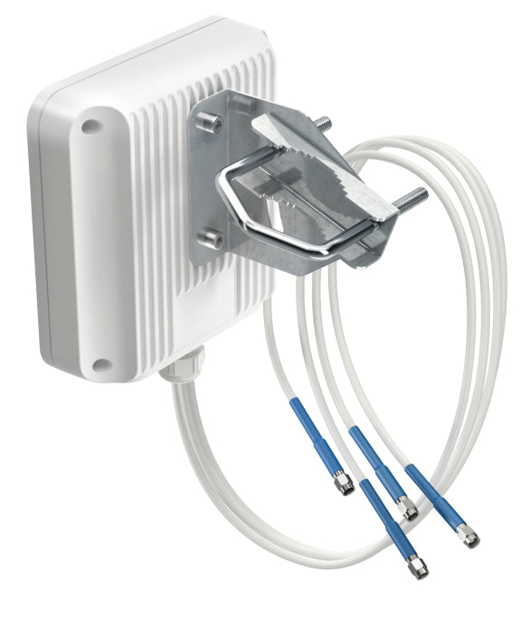 QuWireless QuSector 9HV-65-4 – Richtantenne, 2,4–2,5 GHz, 4,9–6 GHz, 9 dBi, RP-SMA, IP67, Weiss