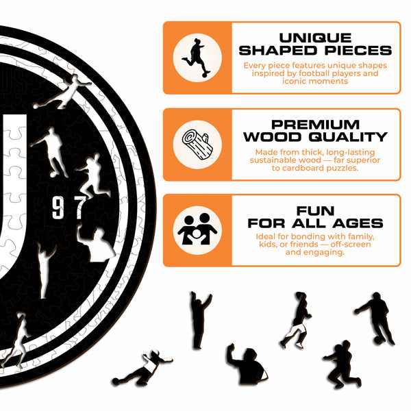 Iconic Puzzles Juventus FC - Logo - Logikspiel, ab 10 Jahren, 180 Min
