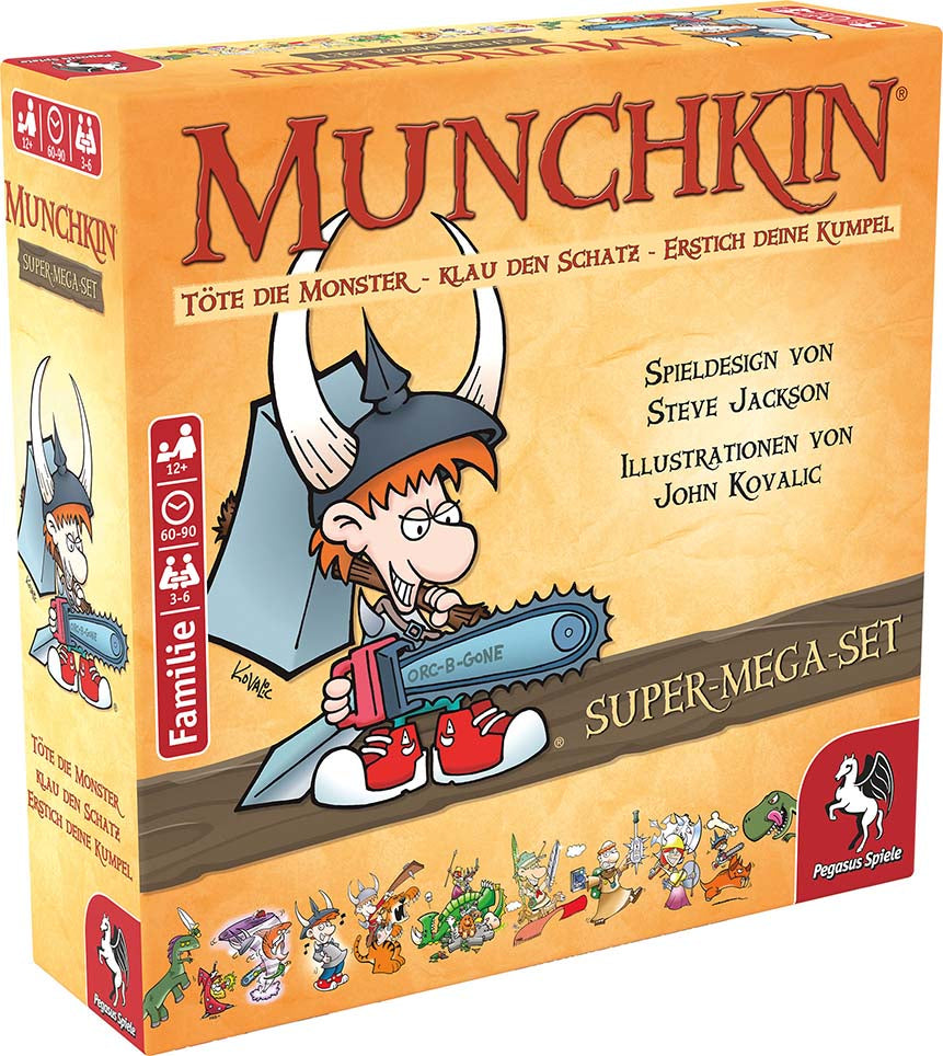 Pegasus Munchkin Fantasy SuperMegaSet – Kartenspiel, 3–6 Spieler, ab 12 Jahren, 90 Min., DE