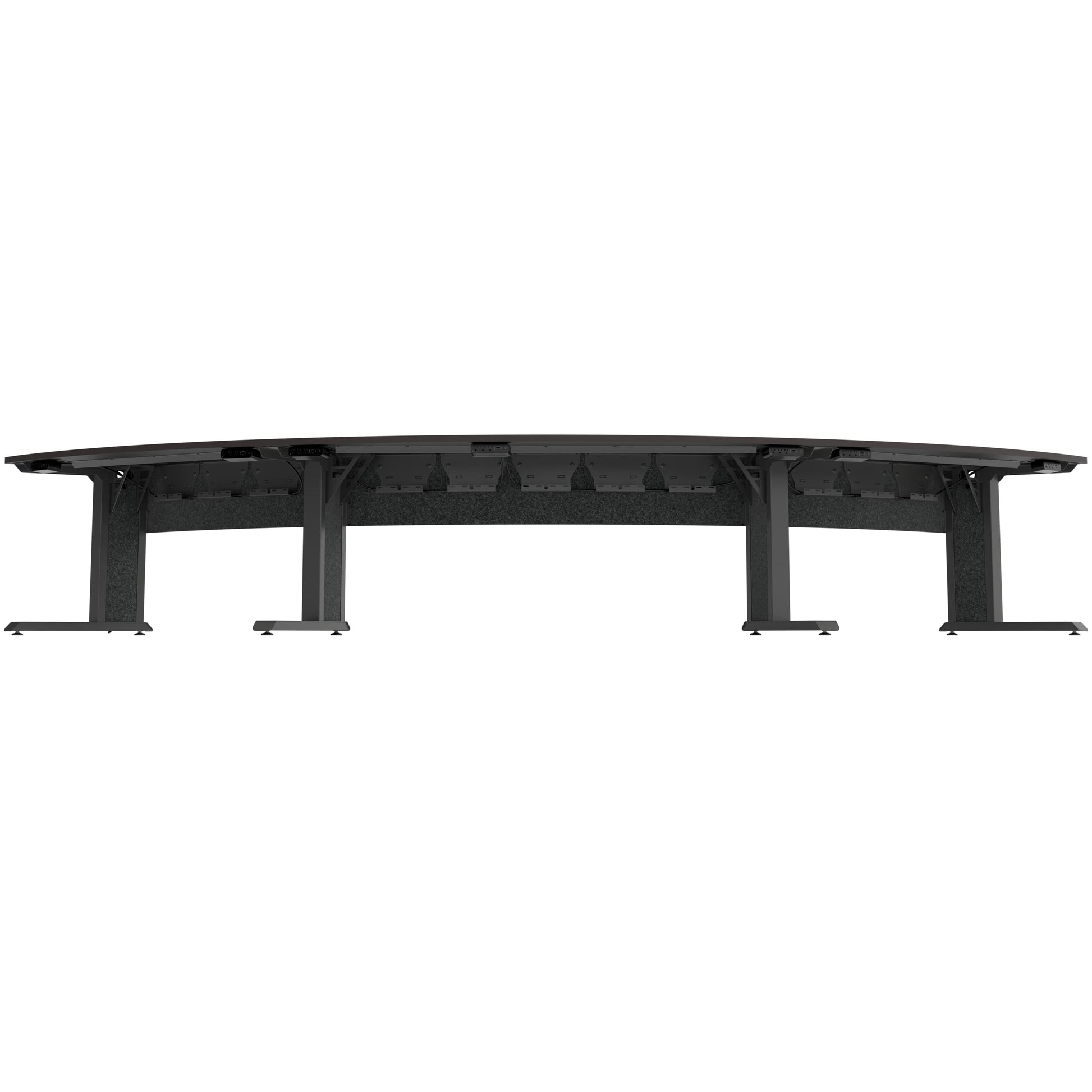 Middle Atlantic FM-TAR-1846430-A3G – Chefbürotisch, 184 × 64 cm, graphit/schwarz, Laminat