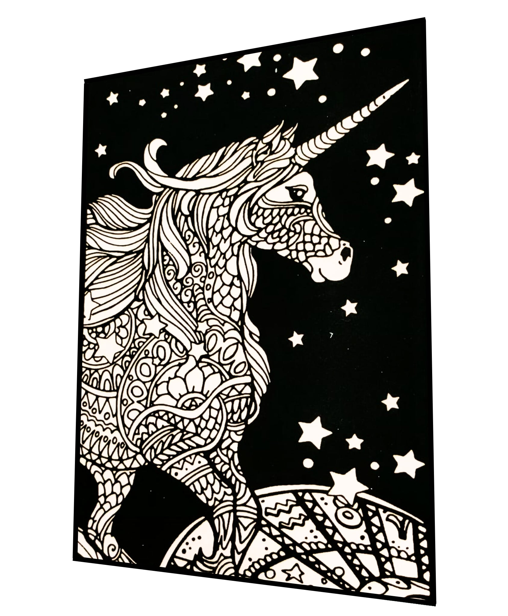 Tataruga Samtbild zum Ausmalen, Einhorn, A4