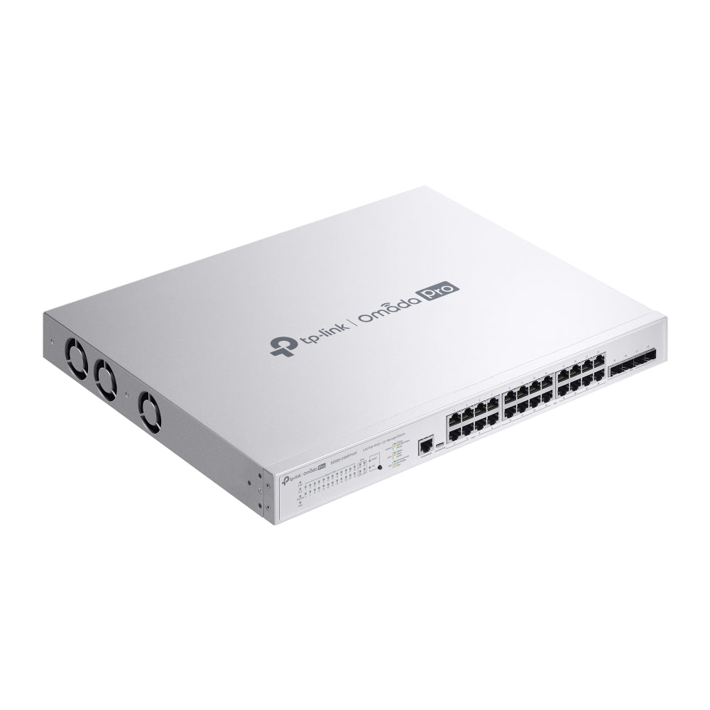 TP-Link S5500-24MPP4XF – Managed L2/L3 Switch – 24× 2,5G, 4× SFP+, PoE++, PoE-Budget 500 W, 19", 1U