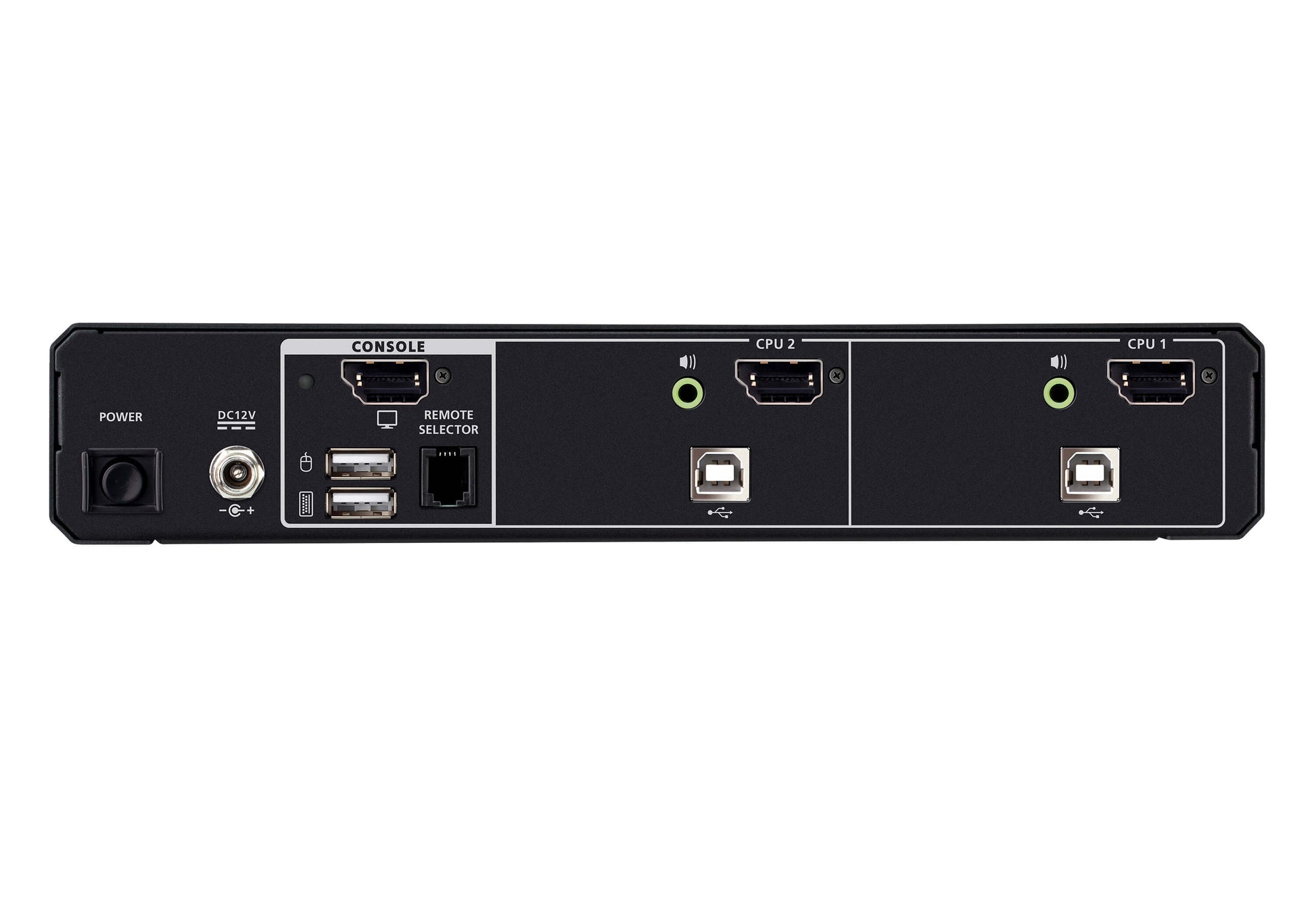 ATEN CS1182DPH4 – KVM-Switch – 2×PC, DP/HDMI 5K, USB 2.0, Schwarz
