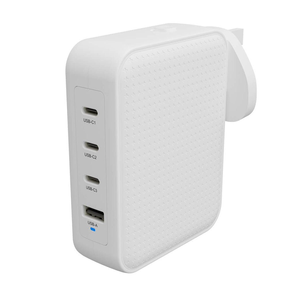 Hyper Ladegerät – 145 W, 4× USB (1× 18 W), GaN