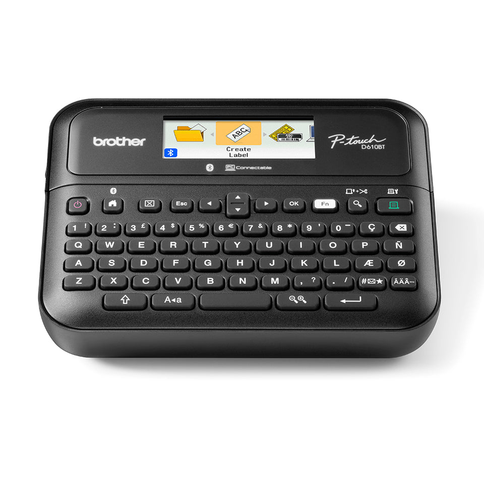 Brother P-touch D610VP – Beschriftungsgerät, für TZe-Bänder 3,5–24 mm, USB, Auto-Cutter
