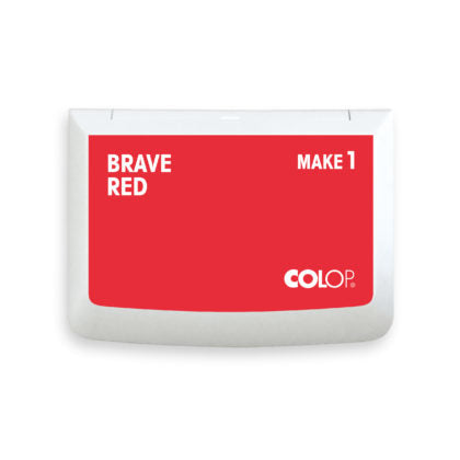 Colop Make1 – Stempelkissen 90 × 50 mm – Rot, Kunststoffgehäuse