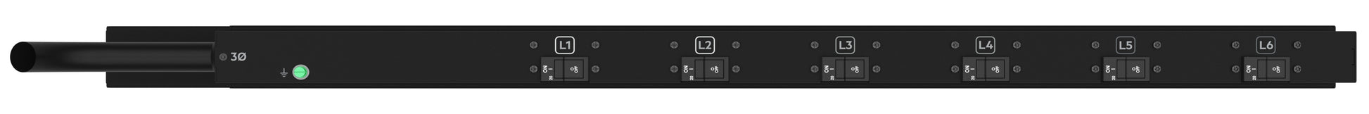 HPE G2 MTRD PDU 17,3 kVA – Messgerät, Dreiphasig, 48 A Eingang, 0U senkrecht – C13×18, C19×6 – 208 V