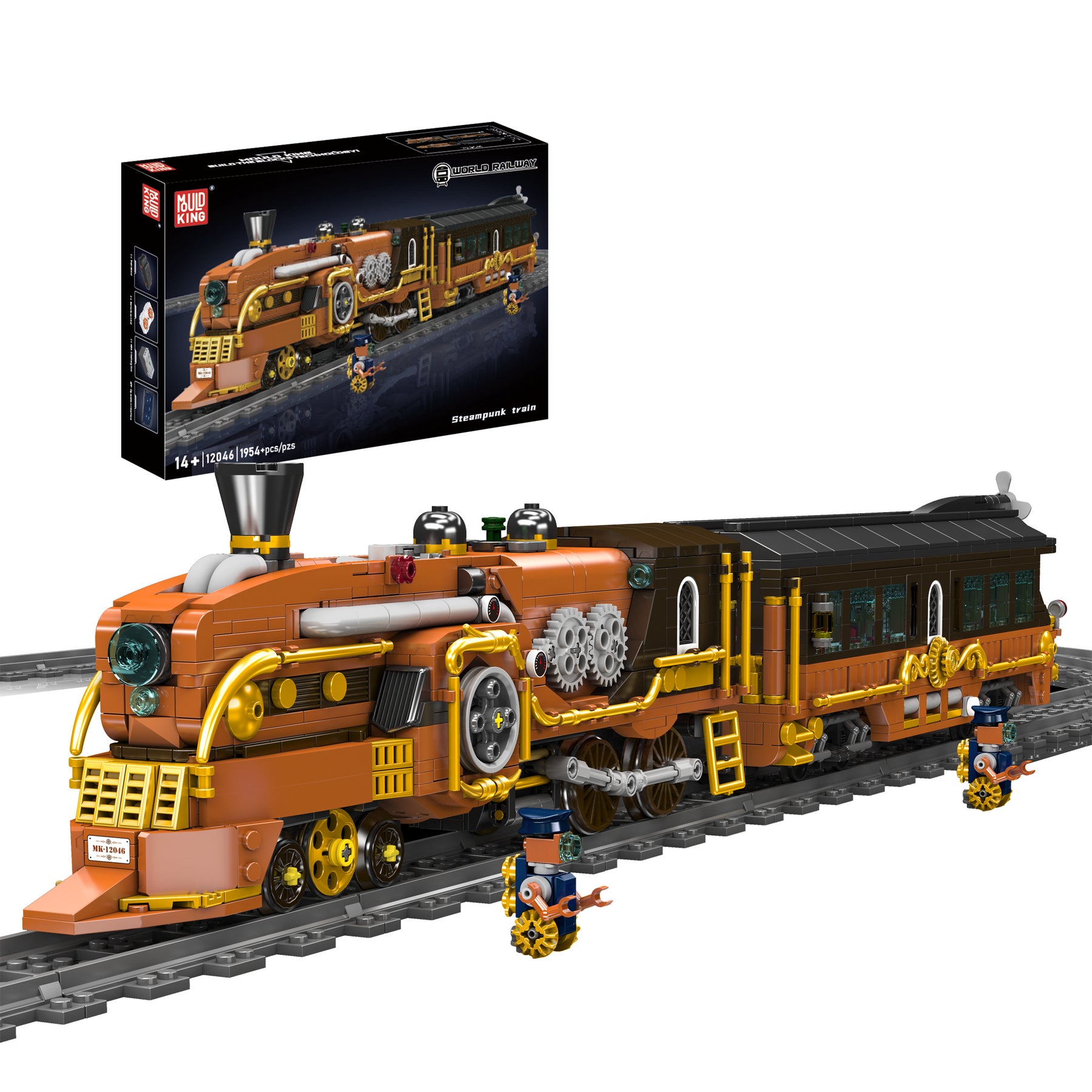 Mould King 3D Puzzle Steampunk – 1954 Teile – Kunststoff – 8,1 × 12,1 × 70,9 cm – ab 14 Jahren