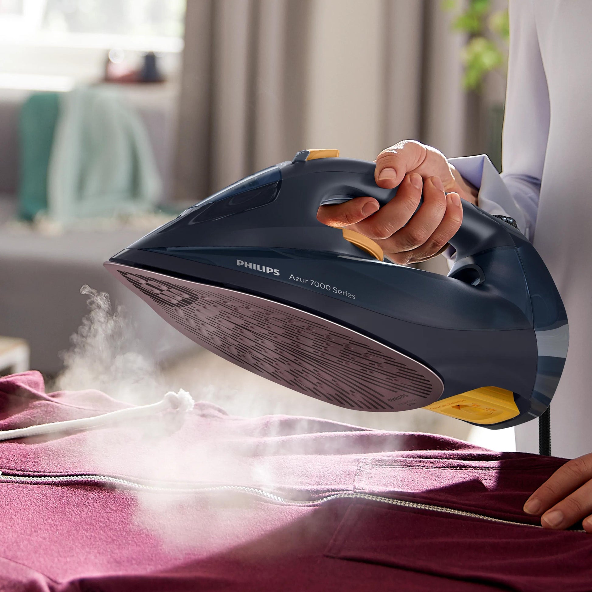 Philips Dampfbügeleisen DST7060/20 – SteamGlide Elite-Sohle, Blau, Gelb, 137 × 332 × 169 mm