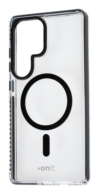 ONIT Backcover – für Samsung Galaxy S25 Ultra, MagSafe, PC+TPE+TPU, schwarz/transparent, bis 3 m sturzsicher