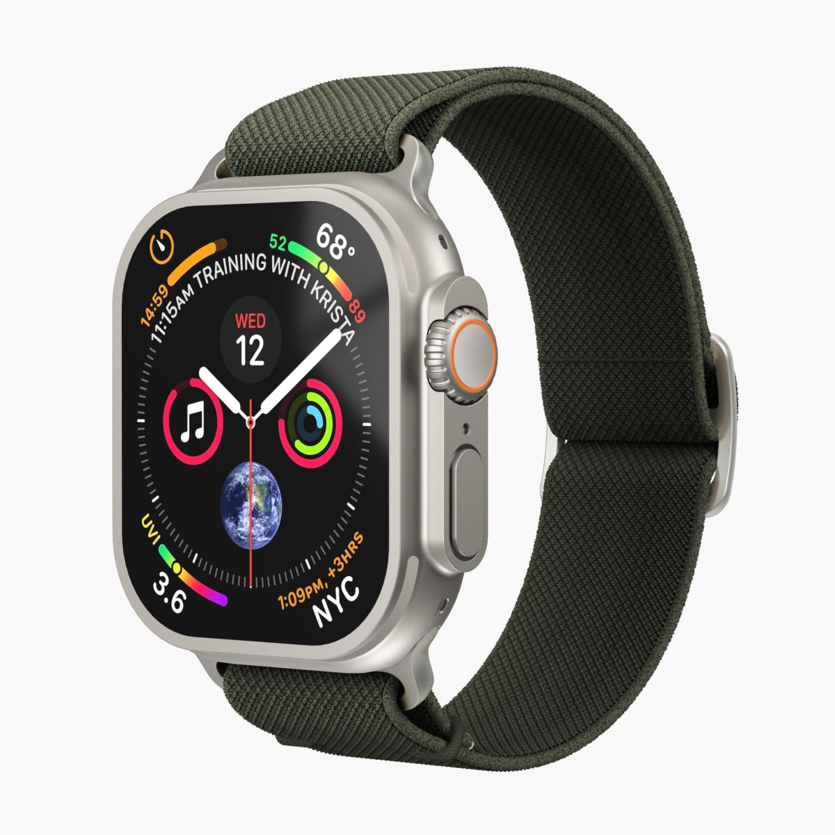 Vonmählen Classic Nylon Loop – Nylon Loop, Olive, für Apple Watch
