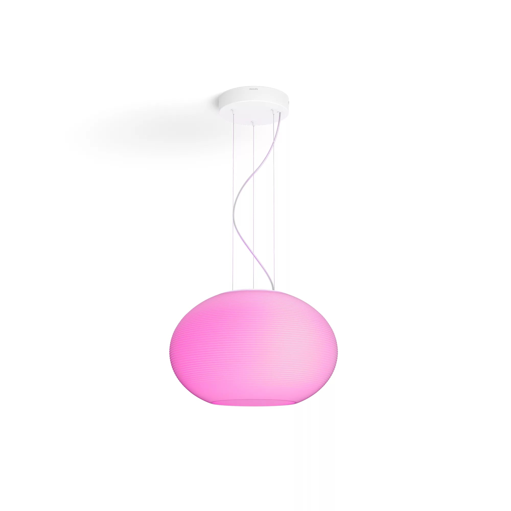 Philips by Signify Philips Hue Deckenleuchte Flourish – 40,1 × 40,1 cm, 2750 lm, 39,5 W, 2000–6500 K, dimmbar, weiss