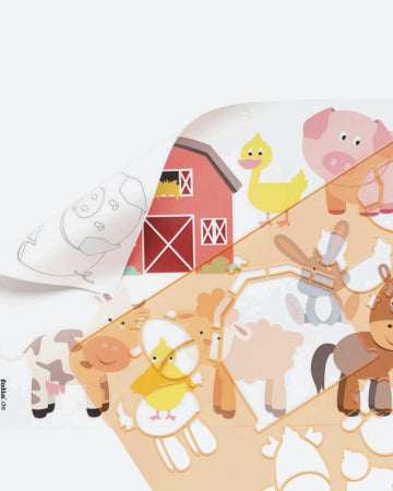 Folia Schablonen-Set – Zoo, Kunststoff, Grün, Set, 6-teilig, zum Basteln