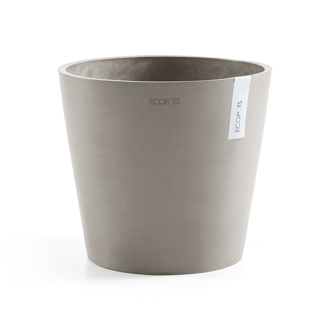Ecopots Pflanzentopf – Ø 40 × 35 cm – Recycling-Kunststoff, Taupe
