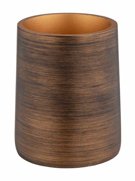 WENKO Zahnputzbecher Palena – Polyresin, Ø8,5×10,8 cm, Bronze