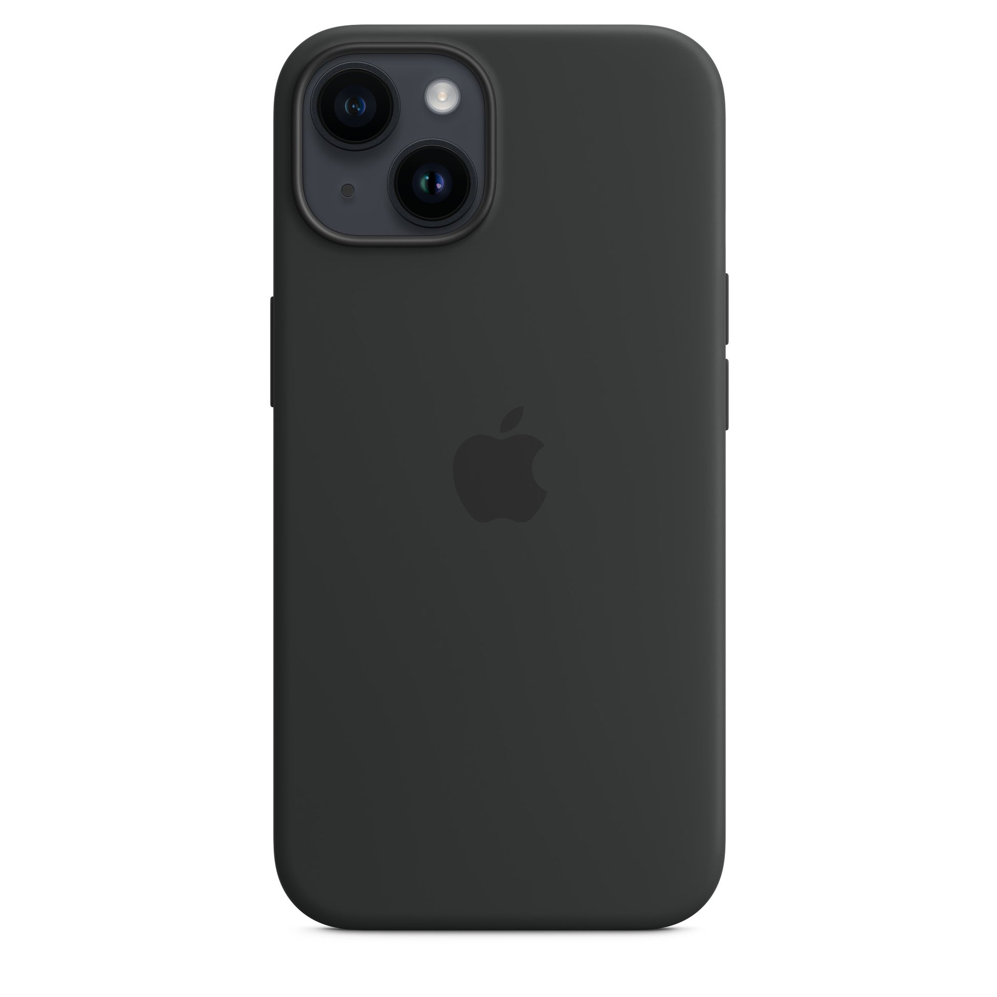 Apple Backcover – für Apple iPhone 14, MagSafe, Silikon+Mikrofaser, Schwarz