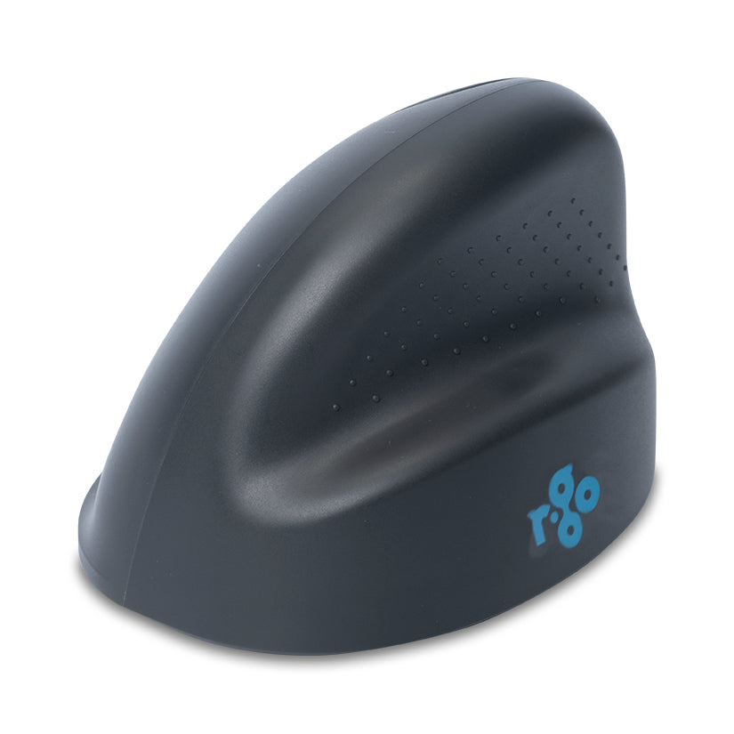 R-Go Tools HE Basic M – Vertikale Maus – Kabellos (Bluetooth), Linkshändig, Grau