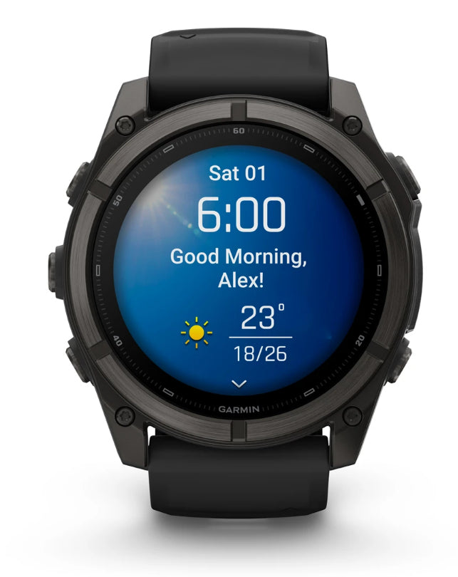 Garmin fēnix 9 51 mm GPS – Titan, Grau, 100 m, für Android, iPhone