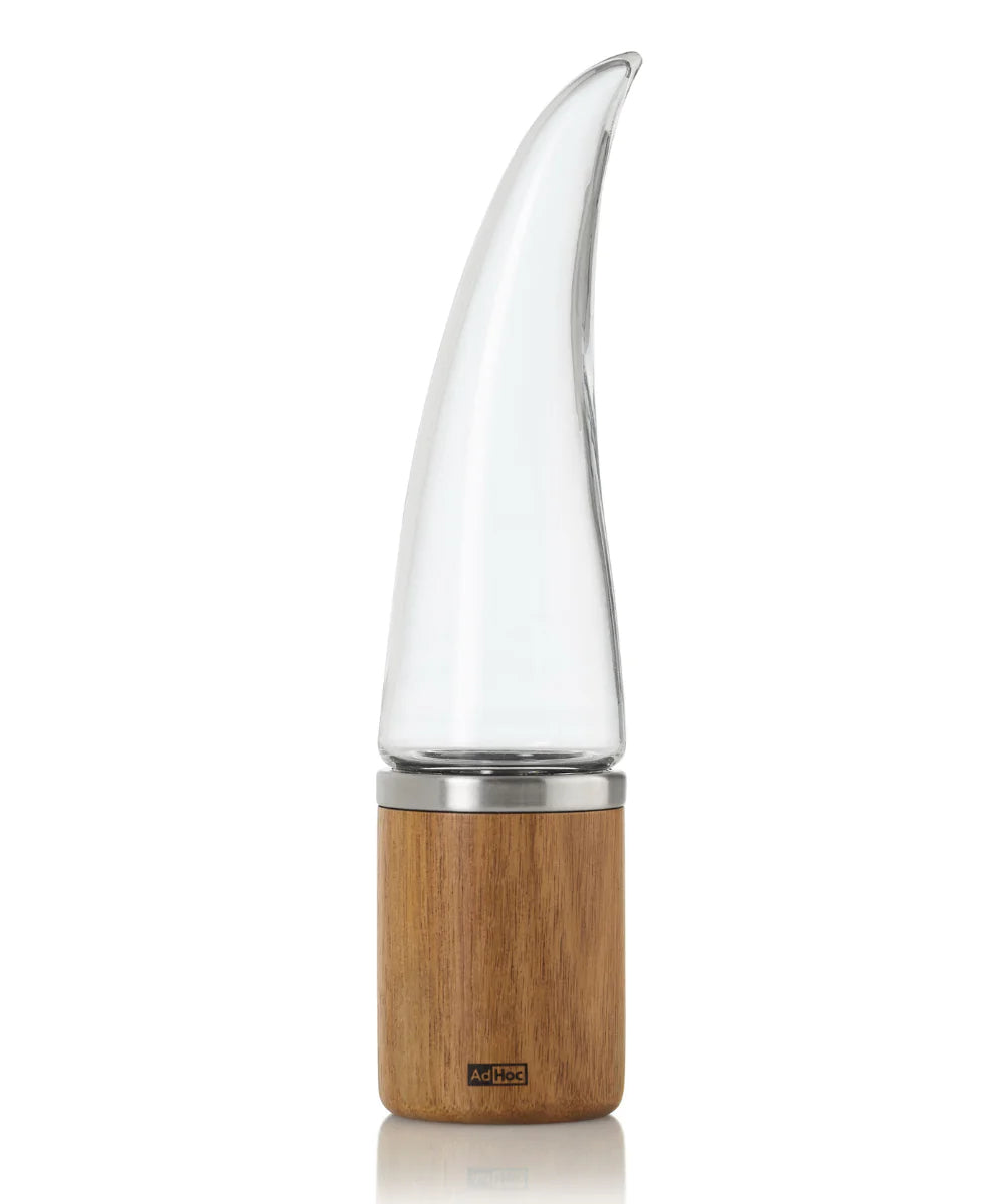 AdHoc Salz-/Pfeffermühle 22 cm, Akazienholz/Edelstahl/Glas, Braun, für Chili, Gewürze