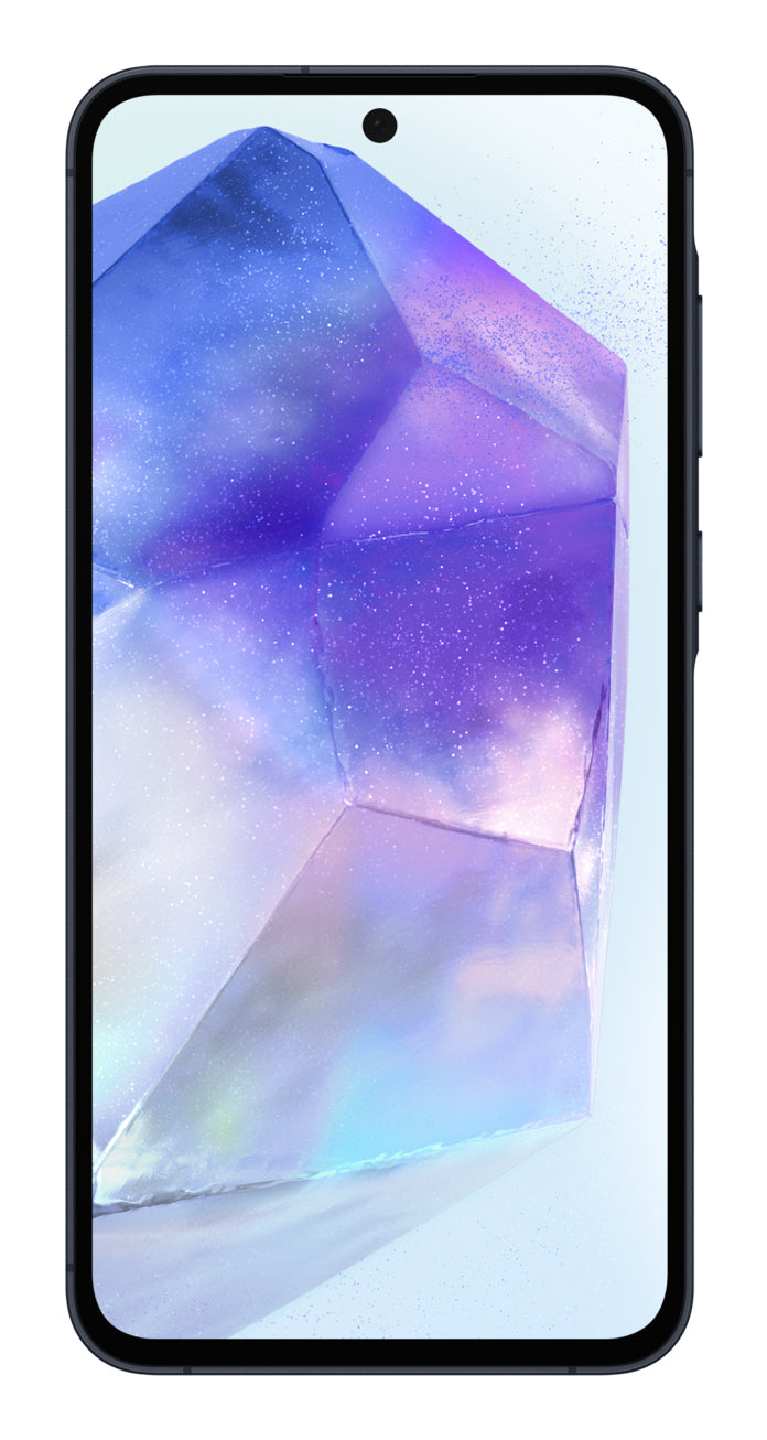 Samsung Galaxy A55 5G – awesome navy, 6,6", 1080 × 2340, Android 14, 128 GB, 8 GB, Dual-SIM, IP67, NFC