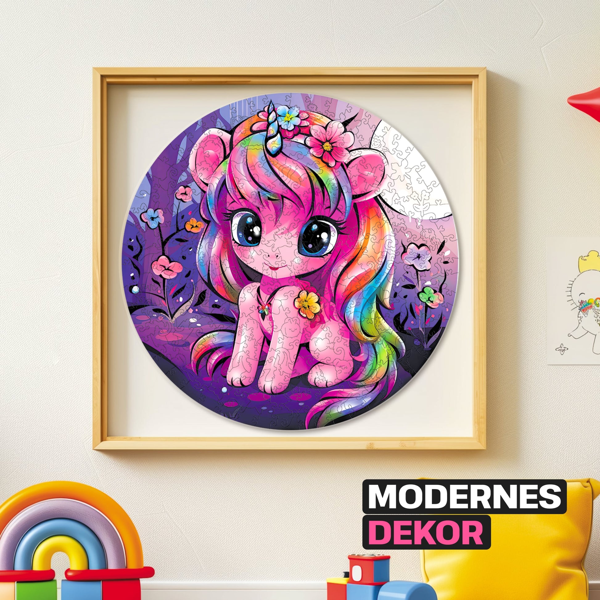 EscapeWelt Puzzle Einhorn – 200 Teile – 28,5 × 28,5 cm – ab 8 Jahren – Holz