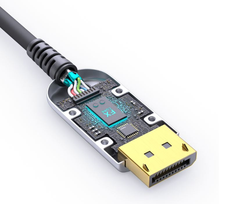 FiberX HDMI Kabel HDMI 2.0 4K 60 Hz – 10 m – Grau, Schwarz
