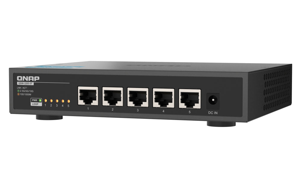 QNAP QSW-3205-5T – Unmanaged Switch – 5× 10G, Desktop