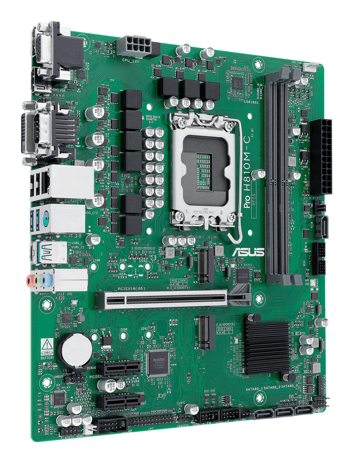 ASUS PRO H810M-C-CSM – Mainboard – LGA 1851, Intel H810, mATX, DDR5