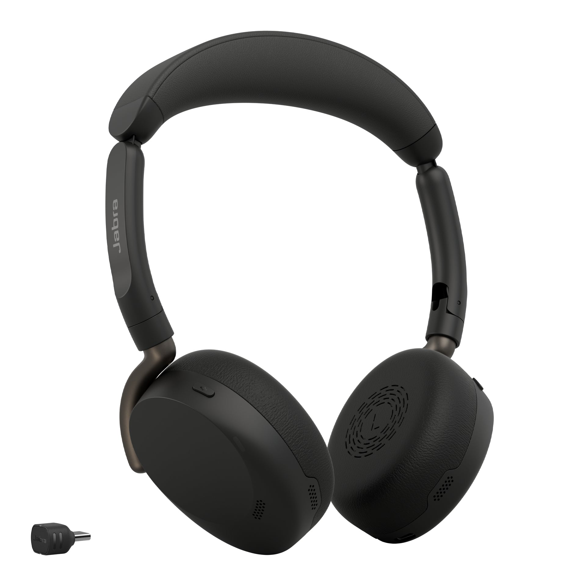 Jabra Evolve3 65 Flex UC Office-Headset – On-Ear, BT, MS Teams zertifiziert, mit USB-C-Dongle, Schwarz