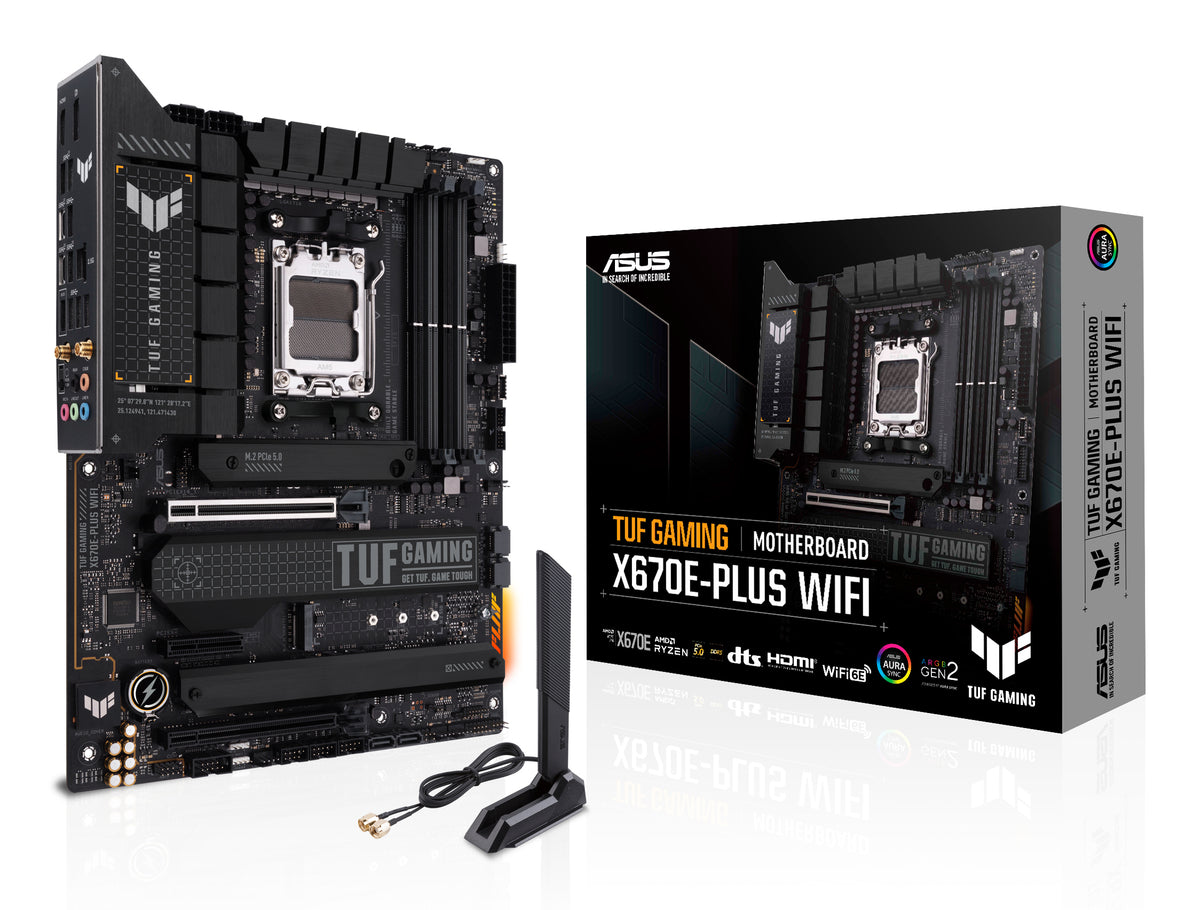 ASUS TUF GAMING X670E-PLUS WIFI – Mainboard – Sockel AM5, AMD X670, ATX, 4×DIMM, DDR5, 192 GB