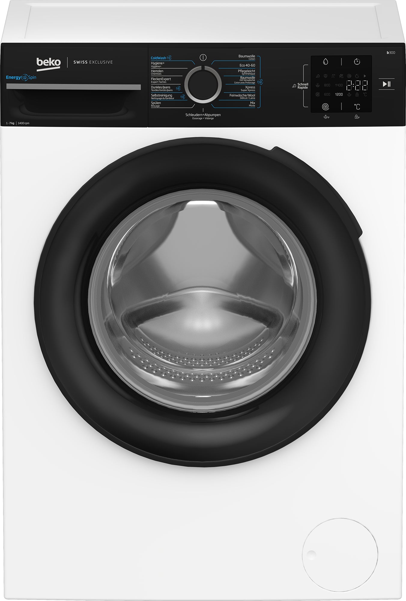 Beko Waschmaschine WM207 – 7 kg, 1351 U/min, Energieeffizienzklasse A – weiss