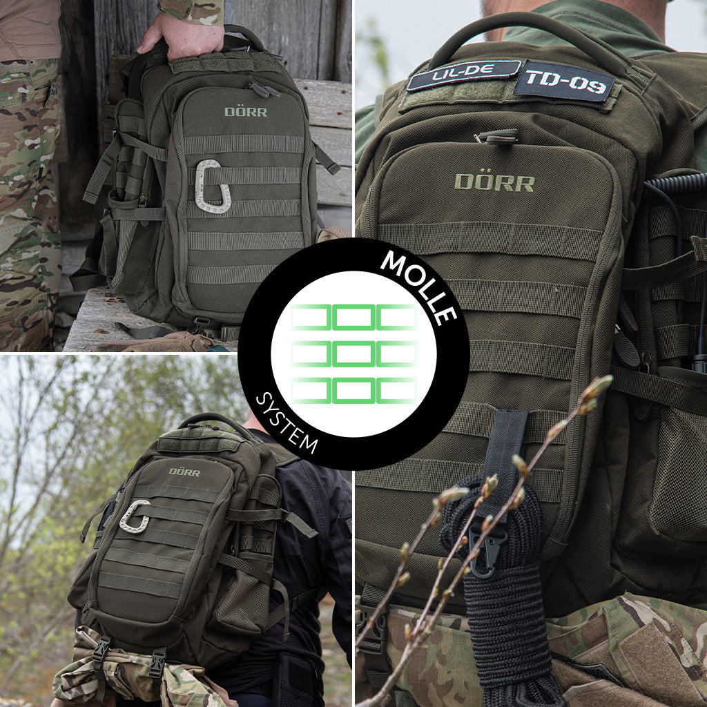Dörr Wanderrucksack – 25 l, Polyester, Olivgrün