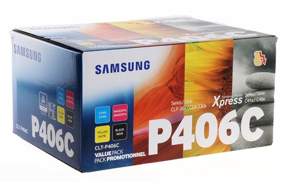 Samsung Toner-Multipack – BK/C/M/Y, schwarz 1500, C/M/Y 1000 Seiten – für Samsung CLP-360/365/C410W und andere