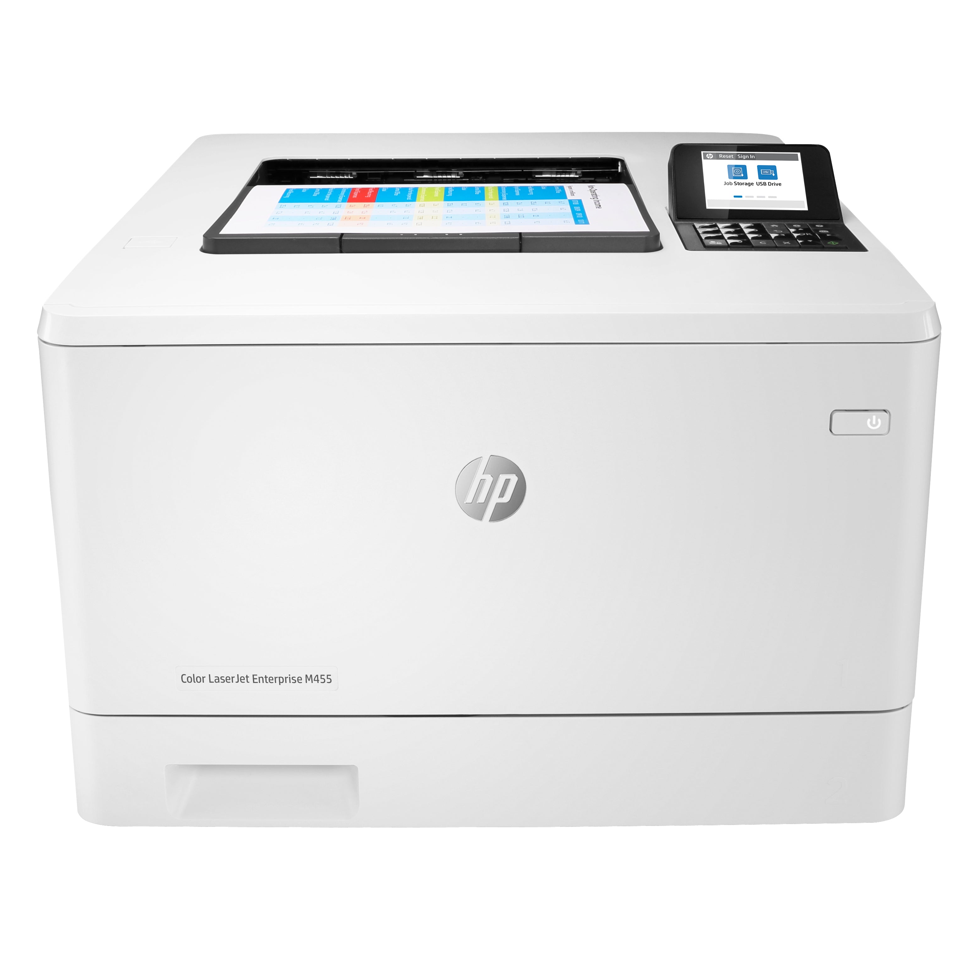 HP Color LaserJet Enterprise M455dn – A4, Farbe, Duplex, 27 S./Min., 600 × 600 dpi, WLAN/LAN/USB