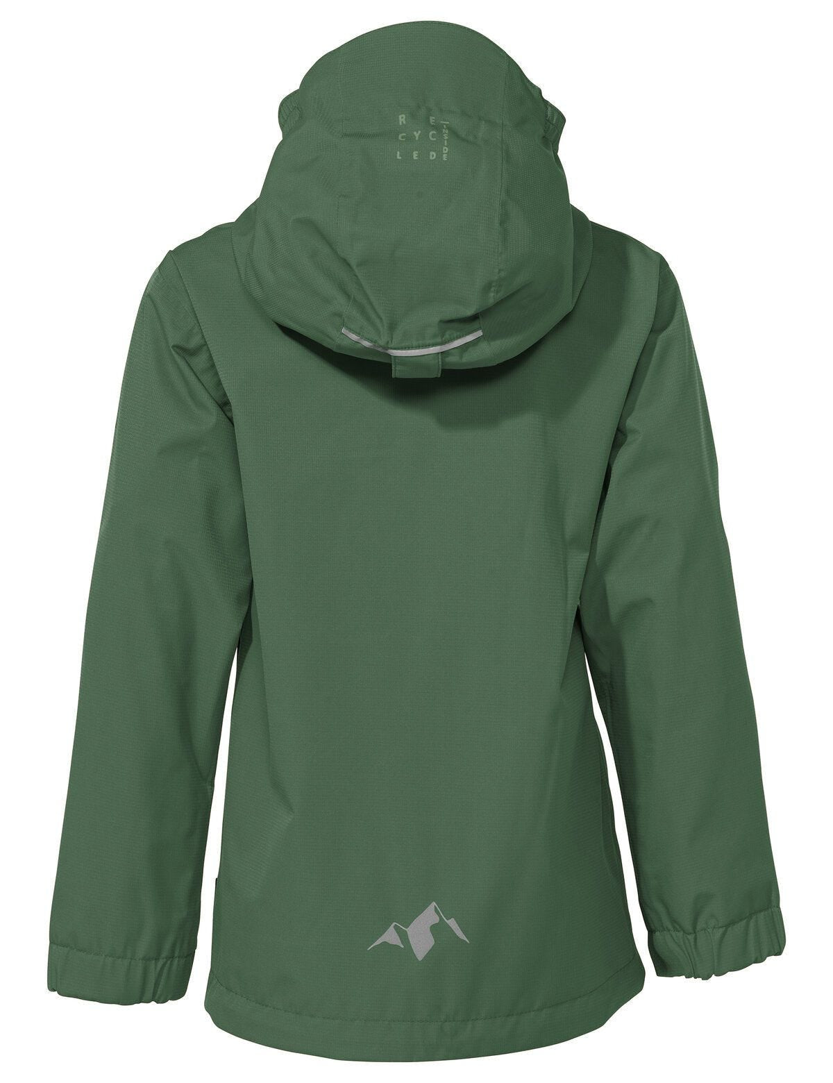 Vaude – Escape Light IV Regenjacke – 134–140 – Grün, Polyester (recycelt), mit Kapuze, wasserdicht