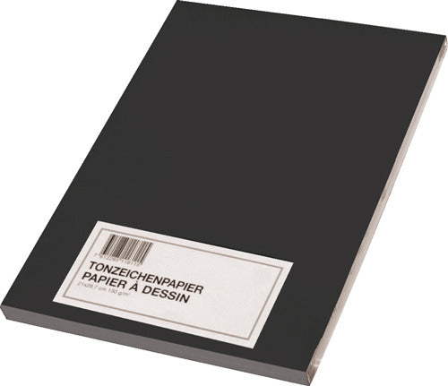 Papyrus Tonzeichenpapier, Kunstpapier, 42 × 29,7 cm, schwarz, 100 Blatt